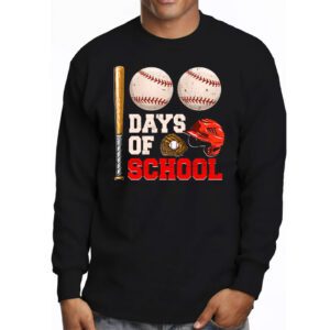 100 Days Of School Baseball 100th Day Kids Boys Longsleeve Tee 3