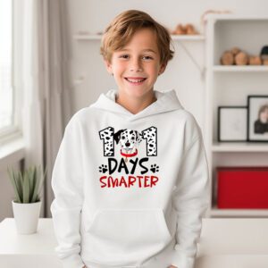 100 Days Of School Dalmatian Dog Boy Kid 100th Day Of School Hoodie 3 1