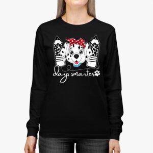 100 Days Of School Dalmatian Dog Boy Kid 100th Day Of School Longsleeve Tee 2