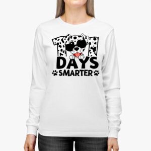 100 Days Of School Dalmatian Dog Boy Kid 100th Day Of School Longsleeve Tee 2 4