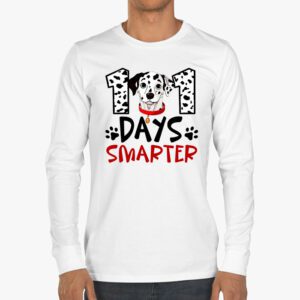 100 Days Of School Dalmatian Dog Boy Kid 100th Day Of School Longsleeve Tee 3 1