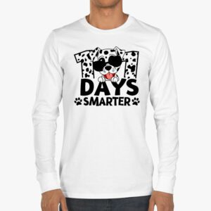 100 Days Of School Dalmatian Dog Boy Kid 100th Day Of School Longsleeve Tee 3 4