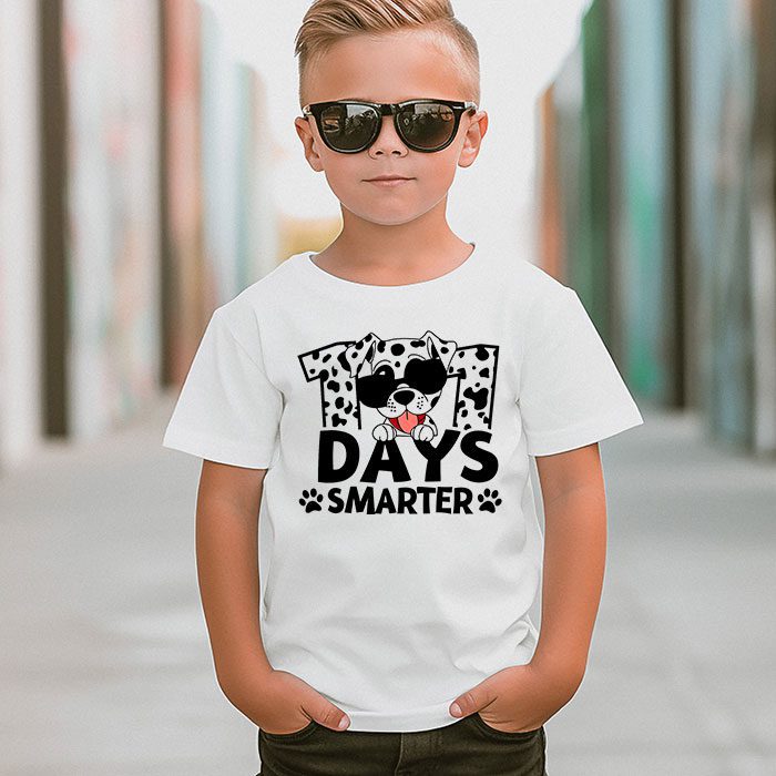100 Days Of School Dalmatian Dog Boy Kid 100th Day Of School T Shirt 3 5