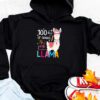 100 Days Of School No Prob-llama Llama Teacher And Student Hoodie