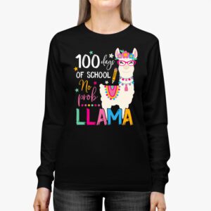 100 Days Of School No Prob llama Llama Teacher And Student Longsleeve Tee 2 2