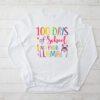 100 Days Of School No Prob-llama Llama Teacher And Student Longsleeve Tee