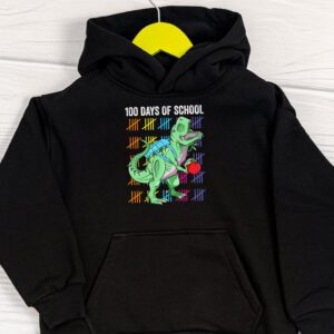 100 Days Of School Trex 100 Days Smarter 100th Day of School Hoodie 1