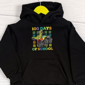 100 Days Of School Trex 100 Days Smarter 100th Day of School Hoodie 1 4