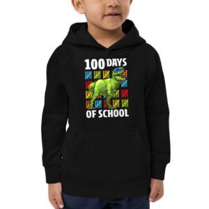 100 Days Of School Trex 100 Days Smarter 100th Day of School Hoodie 2 3