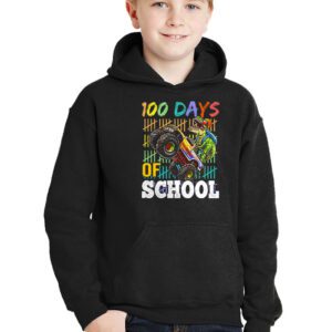100 Days Of School Trex 100 Days Smarter 100th Day of School Hoodie 3 2
