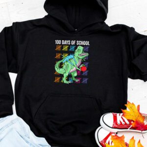 100 Days Of School Trex 100 Days Smarter 100th Day of School Hoodie