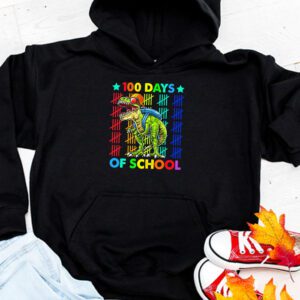 100 Days Of School Trex 100 Days Smarter 100th Day of School Hoodie