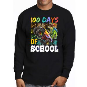 100 Days Of School Trex 100 Days Smarter 100th Day of School Longsleeve Tee 2 2
