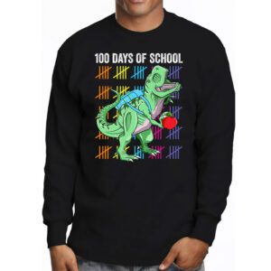 100 Days Of School Trex 100 Days Smarter 100th Day of School Longsleeve Tee 2