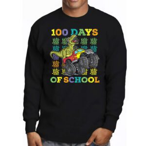 100 Days Of School Trex 100 Days Smarter 100th Day of School Longsleeve Tee 2 4