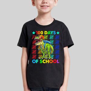 100 Days Of School Trex 100 Days Smarter 100th Day of School T Shirt 1 1