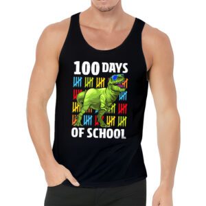 100 Days Of School Trex 100 Days Smarter 100th Day of School Tank Top 1 3