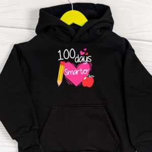 100 Days Smarter 100th Day Of School Toddlers Girls Hoodie 1 2