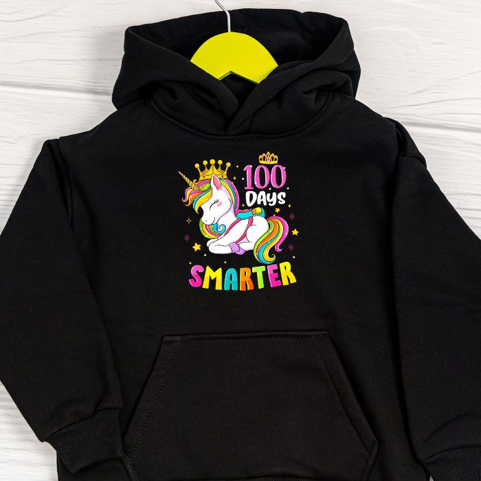 100-Days-Smarter-100th-Day-Of-School-Toddlers-Girls-Hoodie-1 100 Days Smarter 100th Day Of School Toddlers Girls Hoodie 1 3