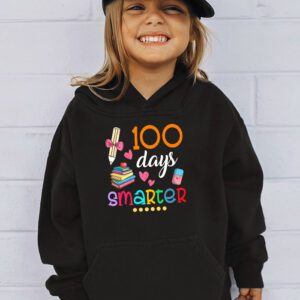100 Days Smarter 100th Day Of School Toddlers Girls Hoodie 2 100 Days Smarter 100th Day Of School Toddlers Girls Hoodie 2 1