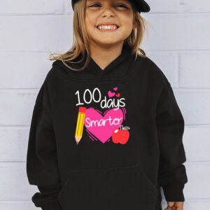 100 Days Smarter 100th Day Of School Toddlers Girls Hoodie 2 2