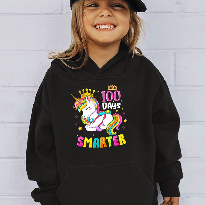100-Days-Smarter-100th-Day-Of-School-Toddlers-Girls-Hoodie-2 100 Days Smarter 100th Day Of School Toddlers Girls Hoodie 2 3