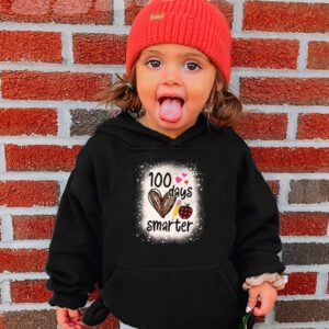 100 Days Smarter 100th Day Of School Toddlers Girls Hoodie 3 100 Days Smarter 100th Day Of School Toddlers Girls Hoodie 3 4
