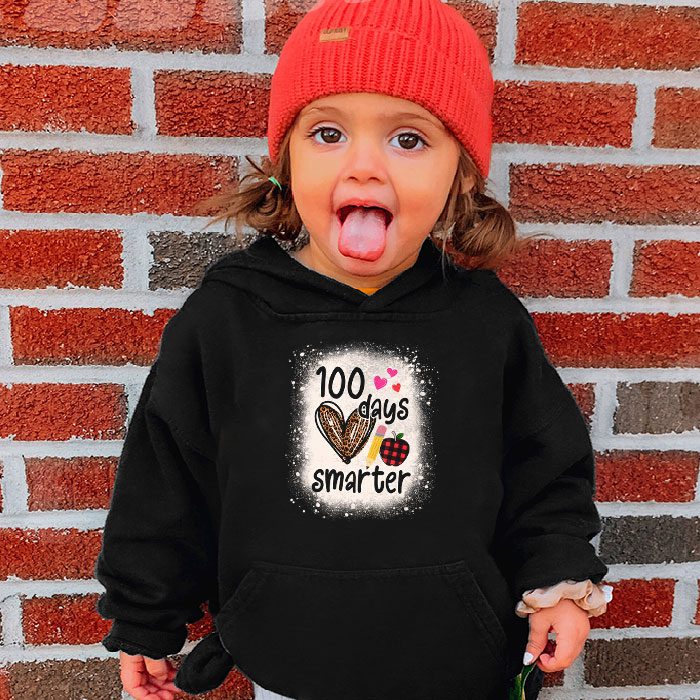 100-Days-Smarter-100th-Day-Of-School-Toddlers-Girls-Hoodie-3 100 Days Smarter 100th Day Of School Toddlers Girls Hoodie 3 4