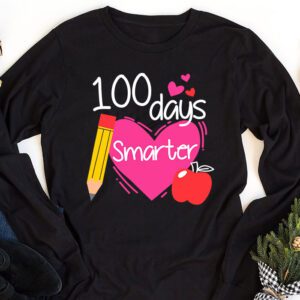 100 Days Smarter 100th Day Of School Toddlers Girls Longsleeve Tee 1 2