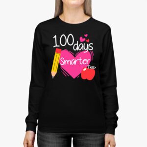 100 Days Smarter 100th Day Of School Toddlers Girls Longsleeve Tee 3 2