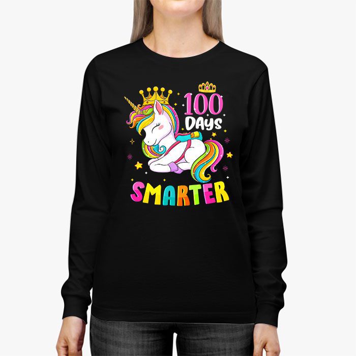100-Days-Smarter-100th-Day-Of-School-Toddlers-Girls-Longsleeve-Tee-3 100 Days Smarter 100th Day Of School Toddlers Girls Longsleeve Tee 3 3