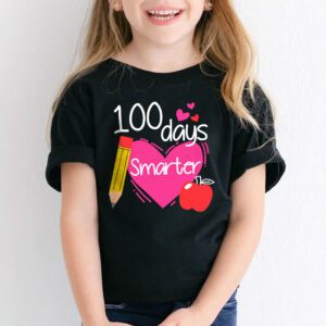 100 Days Smarter 100th Day Of School Toddlers Girls T Shirt 1 2