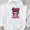 100 Days Smarter Girls Messy Bun Hair 100th Day Of School Hoodie