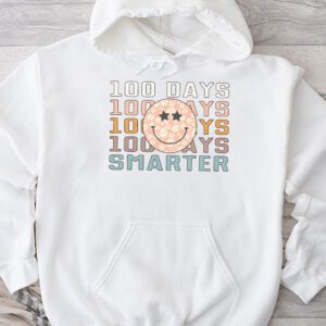 100 Days Smarter Happy 100th Day Of School Groovy Boy Girl Hoodie