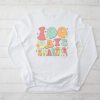 100 Days Smarter Happy 100th Day Of School Groovy Boy Girl Longsleeve Tee