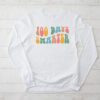 100 Days Smarter Happy 100th Day Of School Groovy Boy Girl Longsleeve Tee