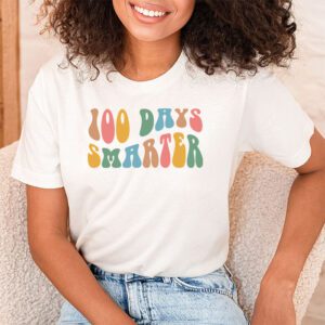 100 Days Smarter Happy 100th Day Of School Groovy Boy Girl T Shirt 1 3