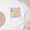 100 Days Smarter Happy 100th Day Of School Groovy Boy Girl T-Shirt