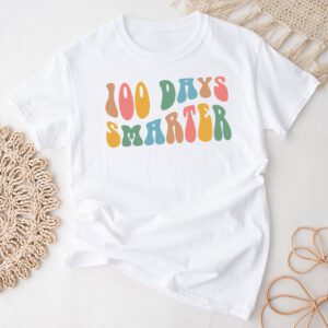 100 Days Smarter Happy 100th Day Of School Groovy Boy Girl T-Shirt