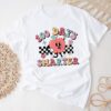 100 Days Smarter Happy 100th Day Of School Groovy Boy Girl T-Shirt
