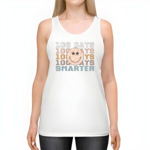 100 Days Smarter Happy 100th Day Of School Groovy Boy Girl Tank Top 2 1