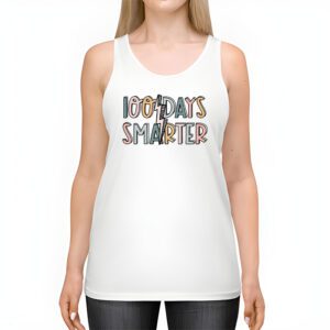 100 Days Smarter Happy 100th Day Of School Groovy Boy Girl Tank Top 2 2