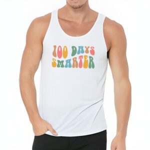 100 Days Smarter Happy 100th Day Of School Groovy Boy Girl Tank Top 3 3