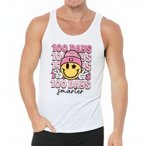 100 Days Smarter Happy 100th Day Of School Groovy Boy Girl Tank Top 3 5