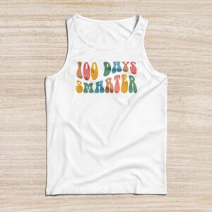 100 Days Smarter Happy 100th Day Of School Groovy Boy Girl Tank Top
