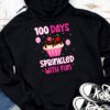 100 Days Sprinkled With Fun Cupcake 100th Day Of School Girl Hoodie