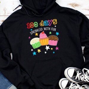 100 Days Sprinkled With Fun Cupcake 100th Day Of School Girl Hoodie