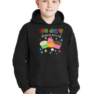 100 Days Sprinkled With Fun Cupcake 100th Day Of School Girl Hoodie 2 9