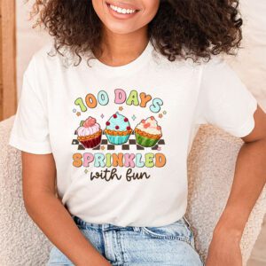 100 Days Sprinkled With Fun Cupcake 100th Day Of School Girl T Shirt 1 1