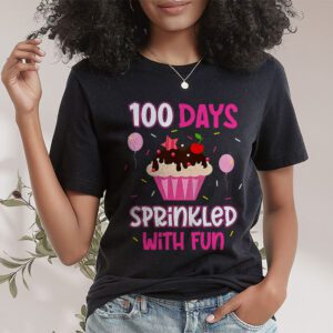 100 Days Sprinkled With Fun Cupcake 100th Day Of School Girl T Shirt 1 3